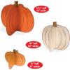 Beistle 3-D Pumpkin Centerpieces, Set of 3 in Assorted Sizes Fall Table Gourd Decorations Rustic Thanksgiving Harvest Autumn Party Mantle Display