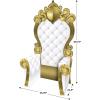 Beistle 3-D White and Gold Throne Stand-Up Prop, Large Chair Party Cutout Decoration, Perfect for Proms, School Dances, Birthdays, Quinceañeras, and Milestone Celebrations, 7’ 1.75” x 3’ 9.25”