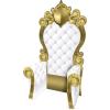 Beistle 3-D White and Gold Throne Stand-Up Prop, Large Chair Party Cutout Decoration, Perfect for Proms, School Dances, Birthdays, Quinceañeras, and Milestone Celebrations, 7’ 1.75” x 3’ 9.25”