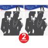 Beistle 4 Piece Great 20’s Silhouettes, 36.75″/37″, Black/White