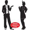 Beistle 4 Piece Great 20’s Silhouettes, 36.75″/37″, Black/White