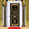 Beistle 4 Piece Roaring 20’s Column Pull Down Cut Outs 1920’s Theme Awards Night Party Decorations, Black/Gold(Great 20’s Column Pull-Down Cutouts)