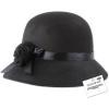 Beistle 6-Piece Felt Cloche Hats in Black, Elegant Roaring 20s Great Gastby Halloween Costume Party Accessories, Dress Up Event Supplies