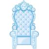 Beistle 7′ 1.75″ x 3′ 9.25″ Cardboard Winter Wonderland Prom Chair Throne Photo Prop, Snowy Christmas Décor, USA Made