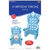 Beistle 7′ 1.75″ x 3′ 9.25″ Corrugated Cardboard Three Dimensional Throne for 1st Birthday Throne Photo Prop, Includes Easel