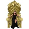 Beistle 7′ 1.75″ x 3′ 9.25″ Corrugated Cardboard Three Dimensional Throne for Prom Night Photo Booth Prop, Includes Easel