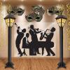Beistle 7 FT x 21.25 IN 3-D Lamppost Photo Prop for Christmas Decor, New Orleans Theme Party Supplies