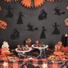 Beistle 8 Piece Black Witch Silhouette Cutouts, Halloween Party Decorations