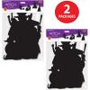 Beistle 8 Piece Black Witch Silhouette Cutouts, Halloween Party Decorations