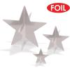 Beistle 9-Count 3-D Gold Star Centerpieces, Starry Night Decorations for Table in 3 Sizes, NYE Party Decor Cutouts & Celebration Table Accessories(Silver Star)