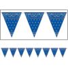 Beistle Bandana Pennant Banner, 11″ x 12′, Blue/White,57720-B(1)