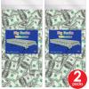 Beistle Big Bucks Tablecovers, 54” x 108”, 2 Pieces – Plastic Table Cloth, Casino Theme Party Decorations, Casino Themed Party Supplies, Money Party Decorations, Dollar Bill Table Cloth
