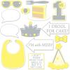 Beistle Boys 1st Birthday Party Decorations, 3″ – 46″, Blue/Gray/White/Yellow