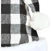 Beistle Christmas Hats, Santa & Mrs Claus Festive Headwear for X-Mas Parties, Parades, Office Events & Family Gatherings(Plaid Santa Hat (Black & White))