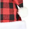 Beistle Christmas Hats, Santa & Mrs Claus Festive Headwear for X-Mas Parties, Parades, Office Events & Family Gatherings(Plaid Santa Hat (Red & Black))
