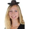 Beistle Cowboy Hat Headbands – 2 Pack Brown Faux Leather Western Mini Cowgirl Hats on Snap-On Fabric Headbands, Rodeo Party Favors, Country Themed Photo Booth Props and Adult Costume Accessories