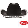 Beistle Felt Cowboy Hats – Western Headwear Birthday, Photo Booth & Halloween Costume Accessories(Black Felt Cowgirl Hat W/Gemstones)