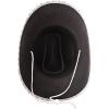 Beistle Felt Cowboy Hats – Western Headwear Birthday, Photo Booth & Halloween Costume Accessories(Black Felt Cowgirl Hat W/Gemstones)