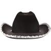 Beistle Felt Cowboy Hats – Western Headwear Birthday, Photo Booth & Halloween Costume Accessories(Black Felt Cowgirl Hat W/Gemstones)