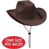 Beistle Felt Cowboy Hats – Western Headwear Birthday, Photo Booth & Halloween Costume Accessories(Brown Felt Cowboy Hat (1-pack))