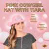 Beistle Felt Cowboy Hats – Western Headwear Birthday, Photo Booth & Halloween Costume Accessories(Pink Felt Cowgirl Hat W/Tiara)