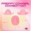 Beistle Felt Cowboy Hats – Western Headwear Birthday, Photo Booth & Halloween Costume Accessories(Pink Felt Cowgirl Hat W/Tiara)