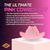 Beistle Felt Cowboy Hats – Western Headwear Birthday, Photo Booth & Halloween Costume Accessories(Pink Felt Cowgirl Hat W/Tiara)