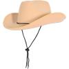 Beistle Felt Cowboy Hats – Western Headwear Birthday, Photo Booth & Halloween Costume Accessories(Tan Felt Cowboy Hat)
