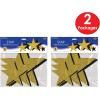 Beistle Glittered Gold Foil Star Cutouts(Black & Gold (12-pack))