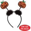 Beistle Glittered Jack-O’-Lantern Bopper Headbands 3-Count – Halloween Headwear Party Favors with Marabou Trim and Felt Pumpkins for Costumes, Photos, Trick-Or-Treat and Spooky Events