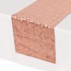 Beistle Gold Sequin Table Runners, 2-Pack Sparkling Fabric with Glittering Sequins for Weddings, Banquets, Holiday Parties, Bridal Showers, Birthdays, and Elegant Dining Table Settings, 12” x 75”(Rosegold)