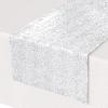 Beistle Gold Sequin Table Runners, 2-Pack Sparkling Fabric with Glittering Sequins for Weddings, Banquets, Holiday Parties, Bridal Showers, Birthdays, and Elegant Dining Table Settings, 12” x 75”(White)