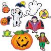 Beistle Halloween Cutouts 30-Count – Double-Sided Friendly Decorations Including Ghosts, Pumpkins, Vampires, and Witches for Classrooms, Fall Displays, and Halloween Parties, 5″–12″(30 piece)