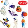 Beistle Halloween Friends Window Clings 40 Spooky and Fun Decals, 4 Sheets-12” x 17” Sheet-Bat, Pumpkin Cat, Ghost, Jack-O-Lantern, Mummy, Skeleton, Spider & Witch Characters, 12″ x 17″, Multicolor