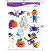 Beistle Halloween Friends Window Clings 40 Spooky and Fun Decals, 4 Sheets-12” x 17” Sheet-Bat, Pumpkin Cat, Ghost, Jack-O-Lantern, Mummy, Skeleton, Spider & Witch Characters, 12″ x 17″, Multicolor
