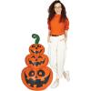 Beistle Inflatable Jack-O’-Lantern Stack – Halloween Blow-Up Decoration with Orange Pumpkins, Indoor or Outdoor Prop for Porch Displays, Party Photo Ops and Trick or Treat, 3′ 8″ x 24″