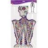 Beistle Jointed Day of the Dead Skeletons – 2-Pack Colorful 4′ 7″ One-Sided Cutouts with Articulated Joints for Día de los Muertos Decorations – Made in the USA