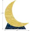 Beistle Large 7′ 8.75″ x 6′ 5.25″ Cardboard Starry Night Crescent Moon Stand-Up- Awards Night Photo Prop, Prom Decorations
