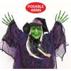 Beistle Novelty Witch Creepy Creature Spooky Halloween Hanging Decoration, 51″, Black/Green/Red/White
