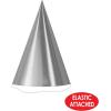 Beistle Pack of 48 Silver Foil Cone Hats, Novelty Metallic Party Headware Supplies for Birthday, New Year’s Eve, Anniversary, 6.75″(Cone Hats)