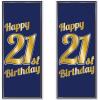 Beistle Plastic 21st Birthday Door Covers, 5′ x 30″, Set of 2 – Confetti & Balloon White Backdrop for Birthday Celebrations, Party Supplies for Milestone Life Events(2)