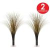 Beistle Plastic Metallic Black And Gold Spray Centerpieces For Happy New Year Decorations, Awards Night Tableware, Birthday Party Supplies, (Pack of 2) 19″