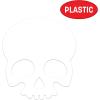 Beistle Plastic Skull Cutouts 12-Pack White Halloween Skeleton Decorations for Indoor and Outdoor Haunted House, DIY Crafts, Yard and Wall Displays, Classic Party Decor, 5.5″–11″