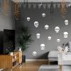 Beistle Plastic Skull Cutouts 12-Pack White Halloween Skeleton Decorations for Indoor and Outdoor Haunted House, DIY Crafts, Yard and Wall Displays, Classic Party Decor, 5.5″–11″