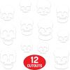 Beistle Plastic Skull Cutouts 12-Pack White Halloween Skeleton Decorations for Indoor and Outdoor Haunted House, DIY Crafts, Yard and Wall Displays, Classic Party Decor, 5.5″–11″