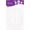 Beistle Plastic Skull Cutouts 12-Pack White Halloween Skeleton Decorations for Indoor and Outdoor Haunted House, DIY Crafts, Yard and Wall Displays, Classic Party Decor, 5.5″–11″