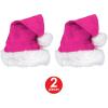 Beistle Plush Hats – Party Hats for Birthday & Holiday Theme Parties: Christmas – Santa(Cerise – 2 Piece)