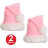 Beistle Plush Hats – Party Hats for Birthday & Holiday Theme Parties: Christmas – Santa(Light Pink – 2 Piece)