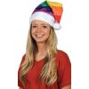 Beistle Plush Hats – Party Hats for Birthday & Holiday Theme Parties: Christmas – Santa(Rainbow)