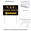 Beistle S54912AZ3 V.I.P. Entrance Yard Sign 3 Piece, Black/Gold(1 Piece)